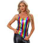 uxcell Allegra K メタリック キャミソー