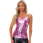 uxcell Allegra K メタリック キャミソー