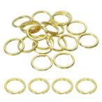 PATIKIL латунь уплотнительное кольцо 20 шт 20 мм метров диаметр латунь раунд кольцо Circle Flat split кольцо для ключей работа с кожей кошелек сумка 
