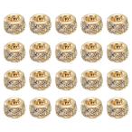 PATIKIL 8 mm стразы европейский бисер 20 шт Europe большой дыра кристалл оборудование орнамент бисер проставка бисер волосы бисер DIY драгоценнный камень изготовление для la