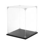uxcell アクリルディスプレイケース 20x20x20cm クリアディスプレイボックス 組み立て式防塵ディスプレイボックス