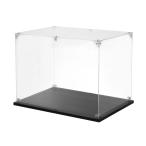 uxcell アクリルディスプレイケース 25x25x15cm クリアディスプレイボックス 組み立て式防塵ディスプレイボックス