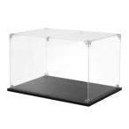 uxcell アクリルディスプレイケース 25x35x10cm クリアディスプレイボックス 組み立て式防塵ディスプレイボックス