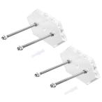 uxcell スケートボードハンガー 壁掛けアクリル ウォールハンガー 耐久性 ホルダー スケートボードのディスプレイ用 透明 2個