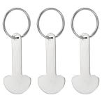 PATIKIL покупка Cart to-kn кольцо для ключей 3 шт. комплект 2" из нержавеющей стали Cart Release цепочка для ключей серебряный цветный 
