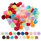 uxcell лента роза атлас лента цветок rose искусственный цветок DIY craft аксессуары шитье упаковка 1.5cm Mini многоцветный 100 шт 