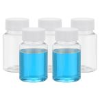 PATIKIL 5 штук входит 80ml... бутылка PET широкий мышь раунд бутылка винт колпак имеется эксперимент . для вода ... жидкий . body образец хранение наклейка прозрачный 