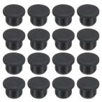 uxcell PATIKIL 14mm диаметр резина отверстие штекер 13-14mm дыра . подходящий силикон Raver раунд отверстие стопор чёрный 16 штук входит 
