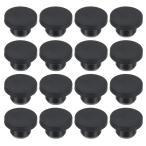 uxcell PATIKIL 15mm диаметр резина отверстие штекер 14mm дыра . подходящий силикон Raver раунд отверстие стопор чёрный 16 штук входит 