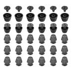 uxcell 30set �t���b�g�w�b�h�X�^�b�h�X �p �C�N10mm ���^���p�[�X�t�B�[�g�n���h�o�b�O�l�C���w�b�h�X�^�b�h�t���b�g�o�b�N���{�^���L���b