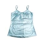 Allegra K メタリック キャミソール 光