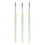 uxcell 3 шт. ti tail краска щетка 20mm. маленький нейлон шерсть миниатюра краска щетка .... живопись маслом акрил картина для (6#) зеленый 