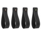 uxcell 4個 レザーカーテンロッドホルダー1 x 4.7