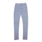 Allegra K ハロウィン コスチューム レギンス ボーダー スパッツ トレンカ ハイウエスト ヨガパンツ レディース 緑ピンクのストライプxS