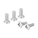 uxcell M1.2-0.25 x 3 mm 20個 フラットラウンドヘッドスクリュー 304ステンレス鋼 フィリップ スドライブ マシンスクリュー