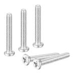 uxcell M1.4-0.3 x 10mm 20個 フラットラウンドヘッドスクリュー 304ステンレス鋼 フィリップ スドライブ マシンスクリュー