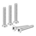 uxcell M1.6-0.35 x 10mm 20個 フラットラウンドヘッドスクリュー 304ステンレス鋼 フィリップ スドライブ マシンスクリュー