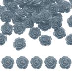uxcell 50個のグレー樹脂バラの花ビー