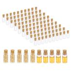 PATIKIL 1 ml Thai колено стекло бутылка флакон 100 шт Mini прозрачный бутылка стекло пустой бутылка пробка стопор имеется маленький флакон container пудра kli
