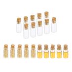 PATIKIL 1 ml Thai колено стекло бутылка Via ru20 шт Mini прозрачный бутылка стекло пустой бутылка пробка стопор имеется Thai колено Via ru container пудра крем 