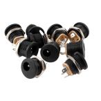 uxcell 10個 5.5 x 2.1mm DC電源ジャックアダプター PCB マウント 3ピン DC電源パネルマウントジャックソケットコネクタ