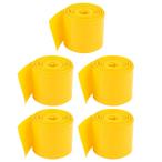 uxcell PVC. сжатие камера желтый 2M длинный 1 x 18650 аккумулятор 5 штук входит 