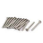 uxcell トラス十字穴ヘッドネジ M3 x 30mm 316 ステンレス スチール トラス 十字穴 ヘッド 機械 ネジ 15個入り