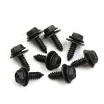 uxcell ステンレススチールネジ 6.5 x 24mm ステンレス鋼 ブラック トラス ヘッド スクリュー カー用 フェンダー バンパー 8個入り
