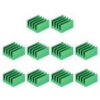 uxcell aluminium теплоотвод electronics кондиционер MOS IC chip для 9x9x5mm зеленый 10 штук входит 