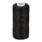 uxcell кожа швейная нить 55 ярд 150D/1mm полиэстер воск код рука .. для дымчатый черный 