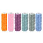 uxcell нить комплект Flat полиэстер код воск do кожа 13 ярд 150D/0.8mm рука .. для ( яркий цвет 6 штук входит )