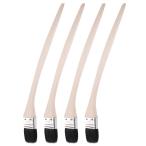 uxcell отдушина радиатор краска щетка 43 mm длина 50 mm ширина Gou шерсть длинный деревянный руль имеется wall уход для черный 4 шт 