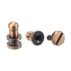 uxcell stud заклепка 4mm solid латунь раунд head stud винт заклепка post застежка-молния DIY работа с кожей 5 комплект 