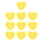 CAPASTEC 10 шт. Heart форма. плетеный выше like patch, Rav Heart плетеный выше like,DIY костюм ремонт DIY craft оборудование орнамент для, желтый 