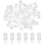 PATIKIL M4x18mm акрил винт шестигранная гайка имеется 50 комплект PC пластик раунд head болт механизм аксессуары для прозрачный 