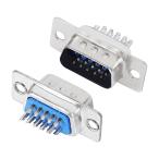 uxcell 2 個 DB15 はんだコネクタ RS232 端子 15 ピン D-Sub オスコネクタ VGA アダプタコネクタ