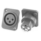 uxcell XLR panel крепление гнездо XLR 3 булавка женский 30 x 25 x 25mm