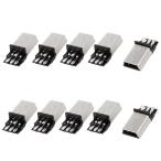 uxcell Mini USB Jack гнездо самец коннектор PCB крепление рукоятка da штекер 5 булавка B модель 10 шт 