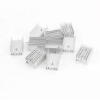 uxcell ヒートシンク 21x15x10mm TO-220トランジスタ アルミニウム シルバートーン 10個入り