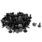 uxcell プッシュリベット リテーナ プラスチック製 6mm x 7mm ブラック 100枚入り