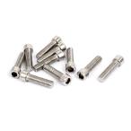 uxcell 六角穴付ボルトネジ 6mm六角キーボルトソケット ステンレス鋼 M8x1.25mmx30mm 10個入り
