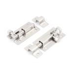 uxcell 丸棒ラッチ バレルボルト ドアセキュリティラッチ ドアスライディングロック ネジ12個 ゲートロック 2個入り