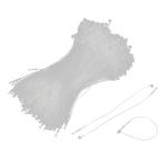 uxcell タグ ファスナー プラスチック ホワイト スナップ ロック ピン セキュリティ ループ 1000個入り