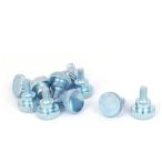 uxcell ローレットノブ 炭素鋼 平型 段付きタイプ M5x10mm 10個入り