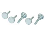 uxcell ローレットノブ 炭素鋼 平型 段付きタイプ M6x25mm 5個入り