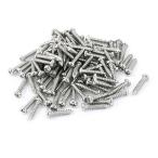 uxcell собственный таппинг винт болт M2.5 x 12mm 0 раунд head нержавеющая сталь сталь 100 штук входит 