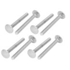 uxcell 角根丸頭ボルト キャリッジボルト 304 ステンレス鋼素材 M6x55mm DIN603 8枚入り