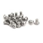 uxcell ボタンヘッドトルクスネジ 304ステンレススチール シルバートーン タンパープルーフスクリュー M5x8mm 20個入り