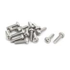 uxcell ナベ頭トルクスネジ M4x14mm 316ステンレススチール ナベ頭 トルクスソケットキャップ ネジ 15個入り