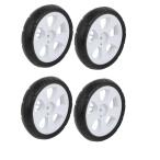 uxcell колесо пластиковый черный шина 155mm диаметр 8x25mm 4 штук входит 